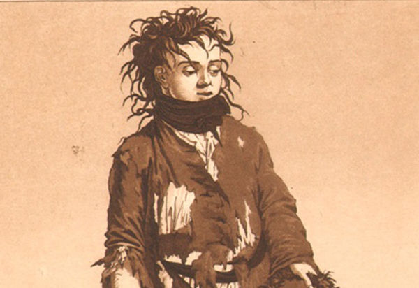 Ludwig Buchhorns "Bettlerjunge" ist Teil einer um 1800 entstandenen Serie von Variationen über das Thema "Ein freyes Leben führen wir". Es handelt sich hierbei um eine grafische Bearbeitung des Jägerliedes aus dem 4. Akt von Schillers Räuber. Buchhorn warf einen romantisierenden Blick auf Außenseiter der Gesellschaft, seien es nun Räuber oder eben Bettler: Gesetz- oder auch Besitzlosigkeit wird hier mit Freiheit gleichgesetzt. Die Armut war ein weit verbreitetes Übel im 18. Jahrhundert, das allenfalls Ansätze staatlichen Sozialwesens kannte. Eine realistische Darstellung eines solchen Sujets wäre höchst problematisch, hatte doch die Kunst das Gemüt zu erheben und durfte nicht "in den Rinnstein" hinabsteigen, wie noch 100 Jahre später in solchen Fällen getadelt wurde. Das idealisierende Bestreben Buchhorns ist nicht zuletzt an der edlen Miene seines Bettlers zu ersehen. Ludwig Buchhorn wurde um 1770 in Halberstadt geboren und ist in den 1790er Jahren im Umkreis Johann Wilhelm Ludwig Gleims und der Halberstädter "Literarischen Gesellschaft" nachweisbar. Wenig später ging er nach Berlin, wo er es bis zum Professor der preußischen Kunstakademie brachte und 1856 starb. Neben seinem umfangreichen Schaffen als reproduzierender Kupferstecher stach er häufig auch nach eigenen Zeichnungen. Das Gleimhaus bewahrt an größeres Konvolut an Arbeiten Buchhorns.
